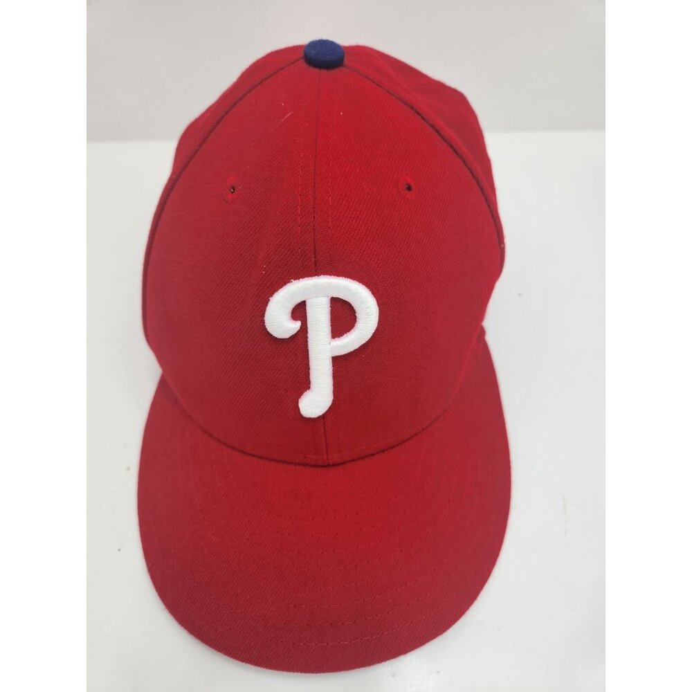 New Era 59Fifty‎ Philadelphia Phillies Fitted Size 7 1/8 RED with white logo